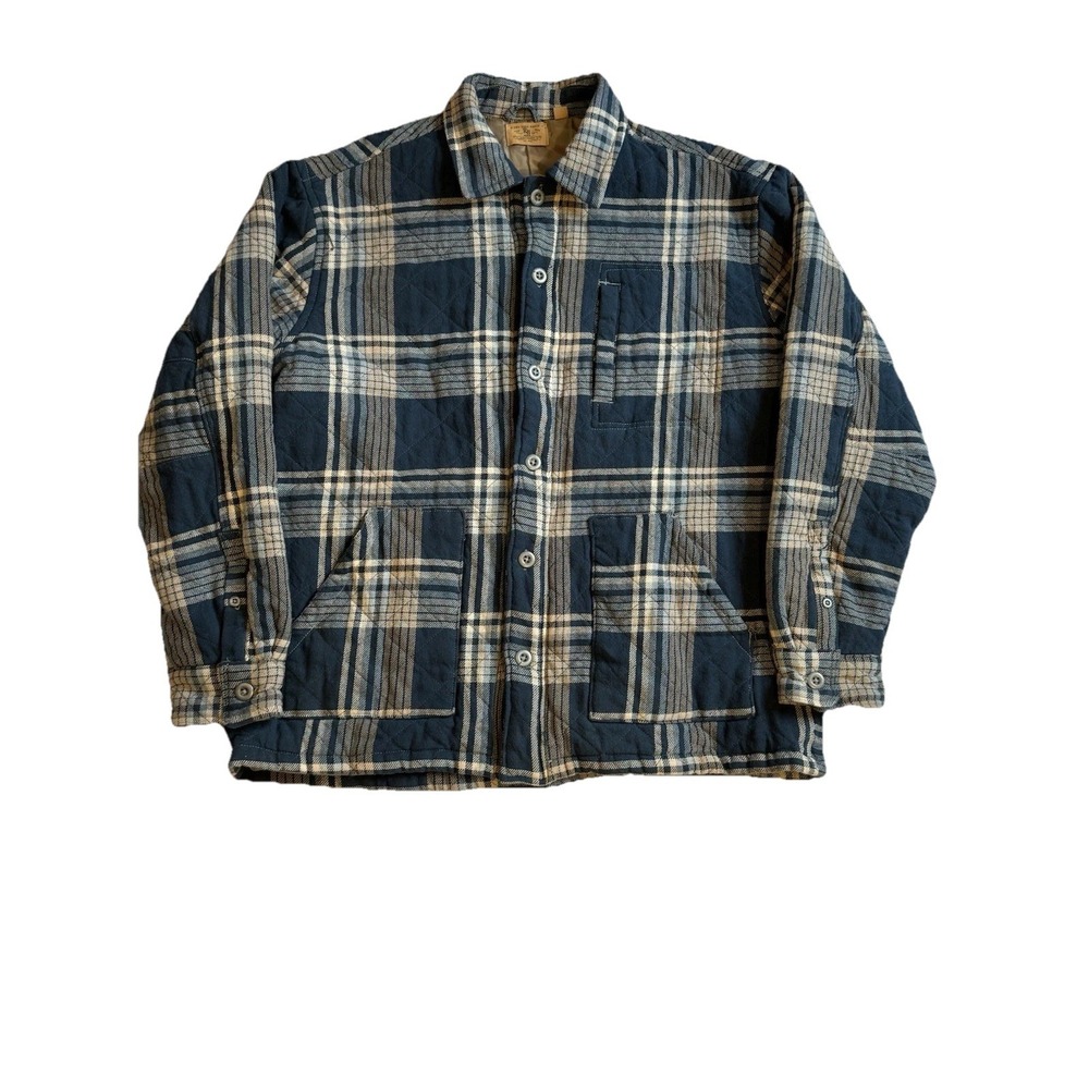 Red Head Ranch Quilted Flannel Jacket‎ Mens XL Plaid Heavy Lined Shacket